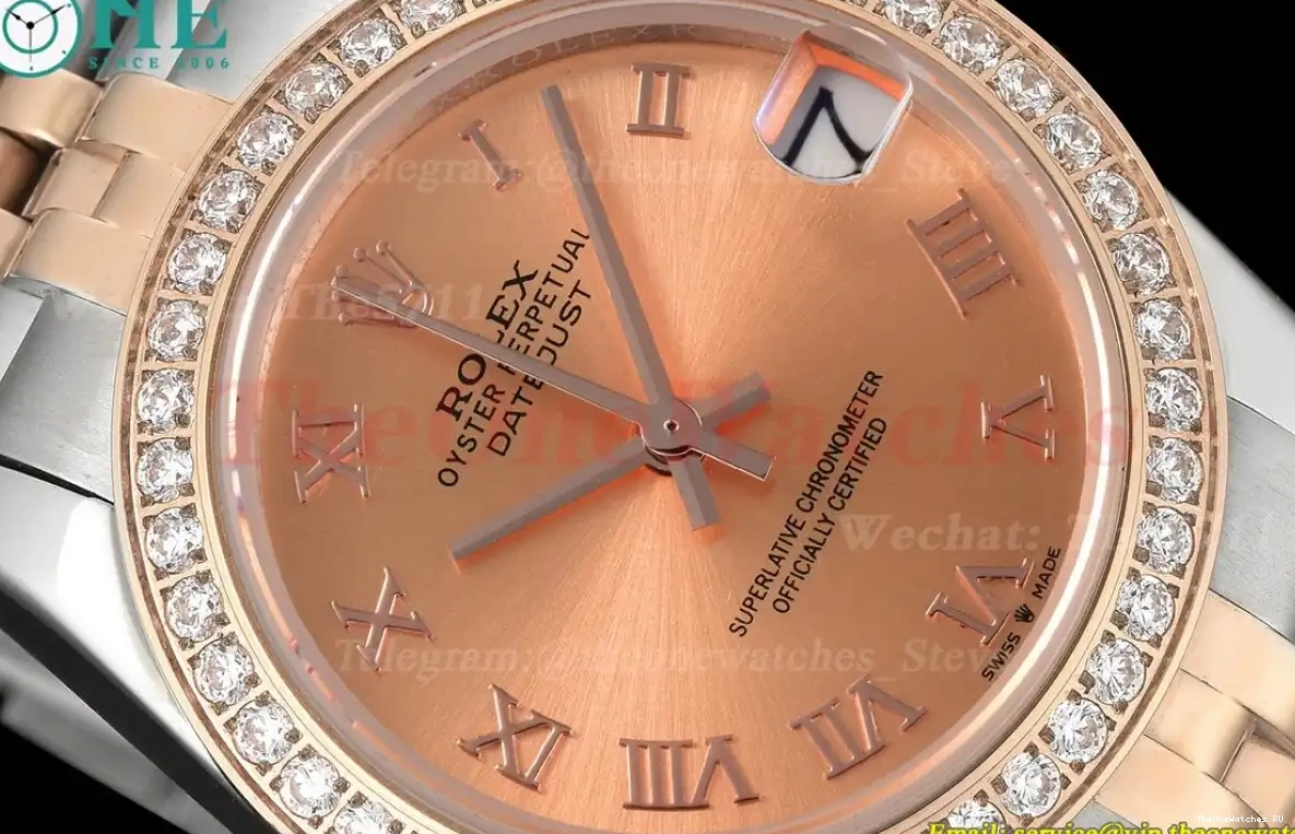SS 28mm RG Datejust Rmn Dia Rose MY8215 GDF Gold 0420